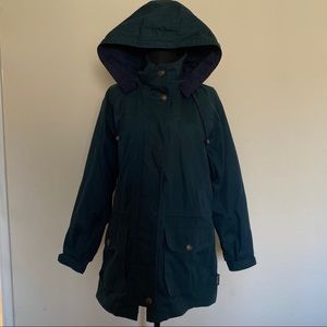 Vintage Pacific Trail outdoor hunting Hiking Green with plaid from inside jacket